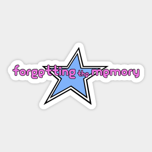 Forgetting The Memory - blue star Sticker